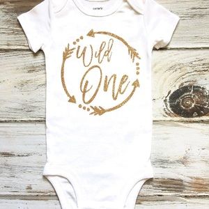 1st Birthday Decor Wild One Parent Shirts & Banner